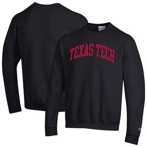 Мужской черный свитшот Texas Tech Red Raiders Basic Arch Fleece Champion