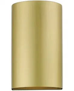 Настенный светильник Bond 1 Light для наружного и внутреннего освещения, соответствующий стандартам ADA, небольшой Livex, Satin Gold