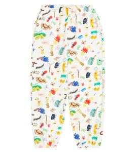 Спортивные брюки из хлопкового трикотажа Funny Insects Bobo Choses, белый