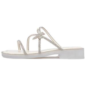 Сандалии-слайдеры женские, серебристые, противоскользящие, устойчивые к истиранию JOSINY, Ecru