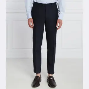 Шерстяные брюки узкого кроя Denz Oscar Jacobson, синий