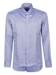 Рубашка с длинными рукавами на пуговицах Barba, синий
