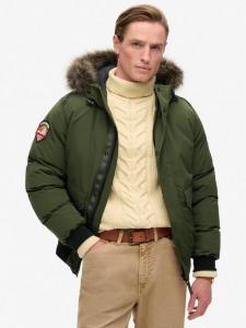 Эверест бомбер из искусственного меха Superdry, Army Green