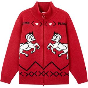 Детский свитер средней плотности Puma, красный