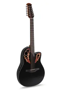 Акустическая гитара Ovation E-Acoustic Celebrity Elite Mid Cutaway 12-струнная, черная .OV533.168