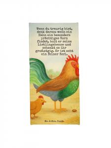 Махровое полотенце с рисунком петуха и надписью в винтажном стиле  Mr. & Mrs. Panda, Vintage