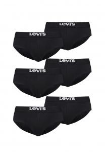 БОКСЕРЫ, 6 пар, мужские трусы Levi's Solid Basic, нижнее белье из органического хлопка