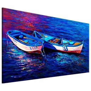 Картина Artgeist Abandoned Boats, 80 см цвет blau/rot