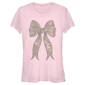 Футболка с принтом в виде камуфляжного банта для подростков Unbranded