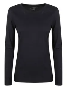 Топ с длинными рукавами Majestic Filatures, черный