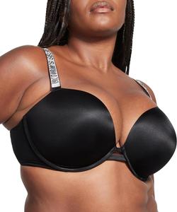 Victoria's Secret Shine Strap Push Up Bra, бюстгальтеры для женщин (32A-38DDD), Black