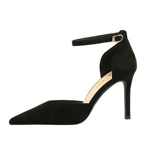 QITUMAUL Туфли на тонком каблуке высотой 9 см, женские, черные