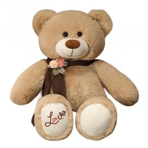 Плюшевая игрушка шарф мишка, успокаивающий компаньон плюшевая кукла, домашний декор с практичным применением куклы плюшевая игрушка Click, коричневый