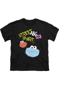 Футболка с коротким рукавом Sesame Street Street Smart для детей Gildan, черный