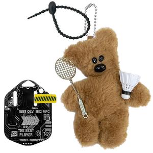 AIZIYUO Плюшевый кулон Badminton Bean Bear высотой 13 см