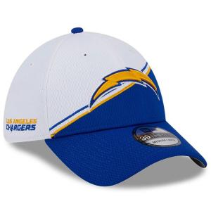 Мужская кепка New Era белого/синего цвета Los Angeles Chargers 2023 Sideline 39THIRTY Flex Hat