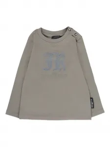 Футболка с длинными рукавами и принтом John Richmond Junior, серый