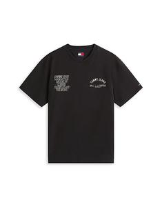 Футболка Tommy Jeans с принтом на спине в черном цвете