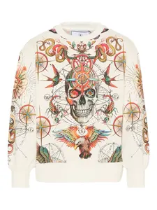 Свитшот с принтом в виде черепа Philipp Plein Junior, нейтральный