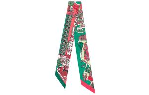 Шелковый шарф Twilly женский мятно-зеленый HERMES