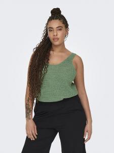 Топ ONLY Carmakoma Strick Sunny, зеленый