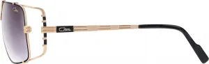 Солнцезащитные очки Cazal 9093 005 женские, черно-золотисто-серые градиентные линзы, оправа Pilot 62 мм