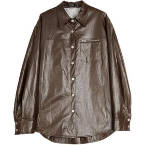 ELLE Куртка Women's Coffee Lapel Moderate Others