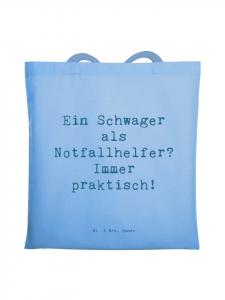 Mr. & Mrs. Panda Сумка-шоппер небесно-голубого цвета с надписью "Шеф-повар на случай чрезвычайной ситуации"