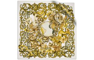 Шёлковый платок женский золотой DIOR