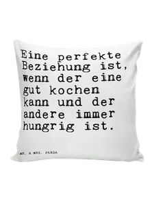 Подушка Mr & Mrs Panda 40x40 Eine perfekte Beziehung ist mi, белый