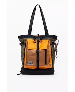 Женский большой нейлоновый рюкзак Desigual, коричневый/бежевый