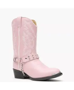 Детские ботинки в стиле вестерн со стразами Lil' Pink Durango, розовый