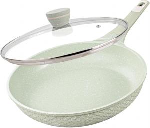 Сковорода Xuanying с крышкой, 25 см, зеленый