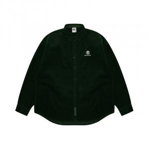 Рубашка из вельвета с нашивкой логотипа A Bathing APE Aape, зеленый