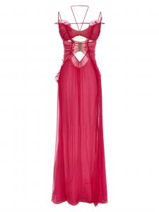 Платье с оборками и вырезами Nensi Dojaka, красный