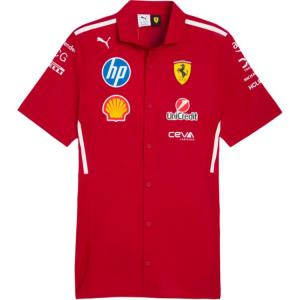 Рубашка Scuderia Ferrari Hp 2025 Team для мужчин PUMA, Deep Cherry