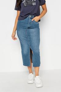 Джинсовая юбка миди Pixiegirl Petite, синий