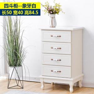 Yu Senyi Комод для спальни из массива дерева, 5 ящиков, цвет ivory white