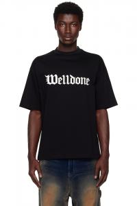 Готическая футболка с логотипом We11Done, черный