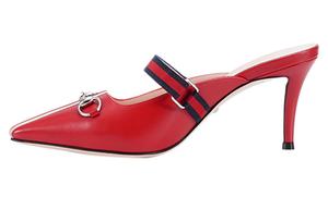 Туфли женские на высоком каблуке Gucci, красный