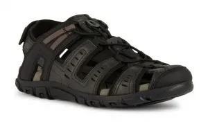 Сандалии Geox "UOMO SANDAL STRADA C", летняя обувь, обувь на липучке, уличные сандалии, с кожаной стелькой, коричневый