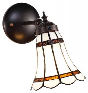 Настенный светильник Clayre & Eef Tiffany Matteo, белый - стекло - 12 х 23 х 17 см