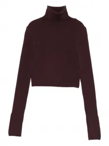 Укороченный топ в рубчик Elisabetta Franchi, красный