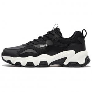 Zhuzhu 2 противоскользящие износостойкие массивные кроссовки мужские низкие черно-белые 361°, Обсидиановый черный/Белое перо