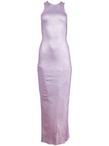 Платье в рубчик с эффектом металлик Fleur Du Mal, фиолетовый