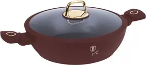 Сковорода титановая Platt 30 см с крышкой Bordeaux Berlinger Haus