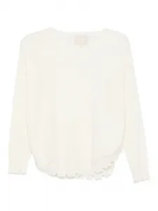 Кашемировый топ с оборками kujten, белый