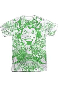 Футболка с коротким рукавом Batman Joker In The Wild для взрослых, 100% полиэстер Gildan, белый