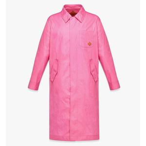 Объемное пальто из мятого нейлона MCM, розовый