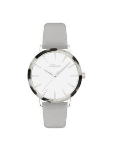 s.Oliver Наручные часы со стильным безелем из ацетата серого цвета